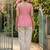Geometric Print Block Print Cotton Peplum Top