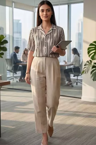 white print satin top