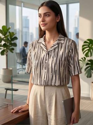 white print satin top 6