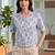 Floral Print Satin Shirt Style Top
