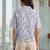 Floral Print Satin Shirt Style Top