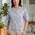Floral Print Satin Shirt Style Top