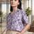 Print Satin Shirt Style Top