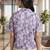 Print Satin Shirt Style Top