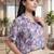 Print Satin Shirt Style Top