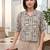 Print Ethnic Satin Shirt Style Top