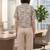 Print Ethnic Satin Shirt Style Top