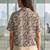 white print satin top