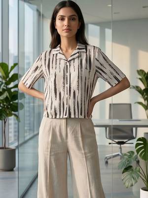 white print satin top 2