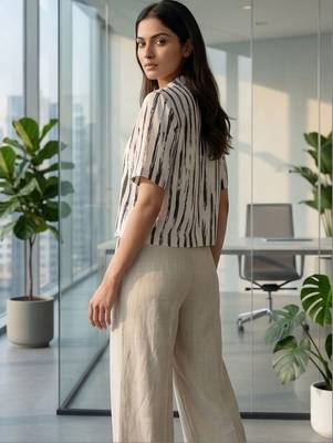 white print satin top 7