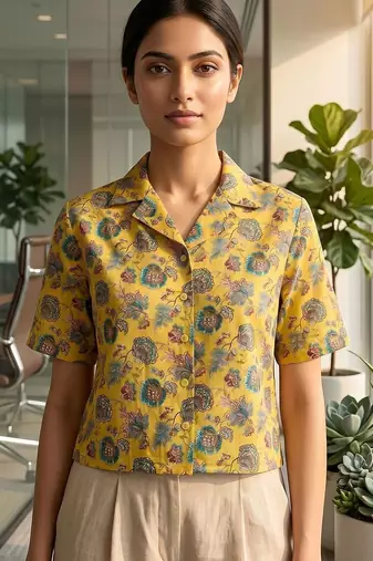 Floral Print Satin Top