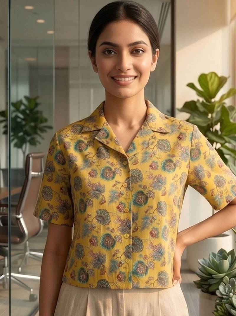 Floral Print Satin Top