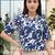 Floral Print Satin Crop Top