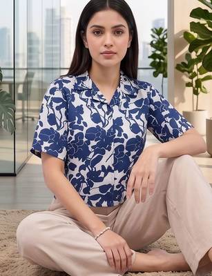 Floral Print Satin Crop Top 4