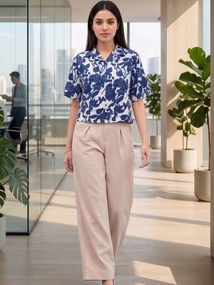 Floral Print Satin Crop Top 6