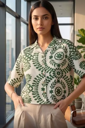 Floral Print Satin Top