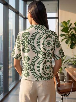 Floral Print Satin Top 5