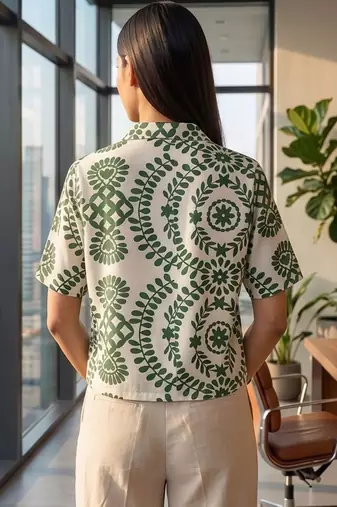 Floral Print Satin Top