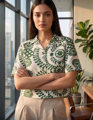 Floral Print Satin Top 7