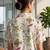 Print Satin Shirt Style Crop Top