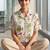 Print Satin Shirt Style Crop Top