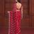 Red designer net saree with beads, sequins & pearl embroidery