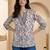 Floral Print Mandarin Collar Top