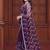 Purple designer net saree with beads, sequins & pearl embroidery