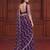 Purple designer net saree with beads, sequins & pearl embroidery