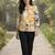 Floral Print Mandarin Collar Top