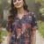 Print Monochrome Satin Shirt Style Top