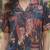 Print Monochrome Satin Shirt Style Top
