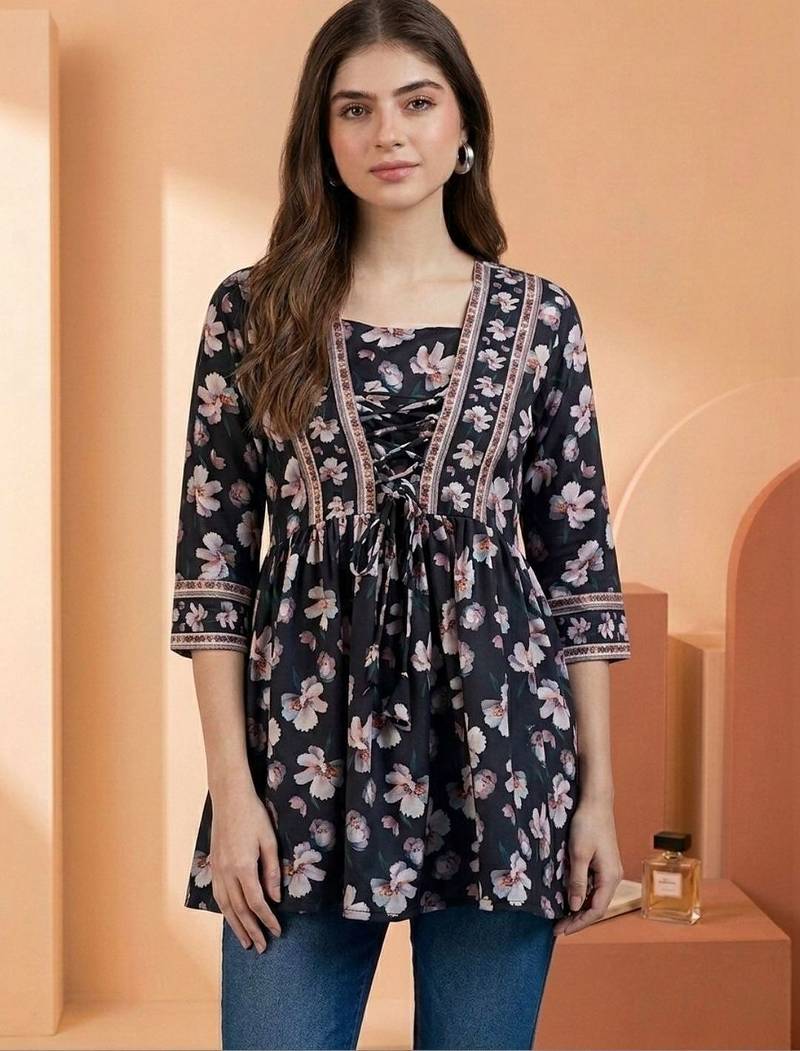 Floral Print Bohemian Top