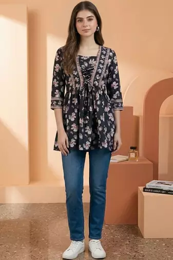 Floral Print Bohemian Top