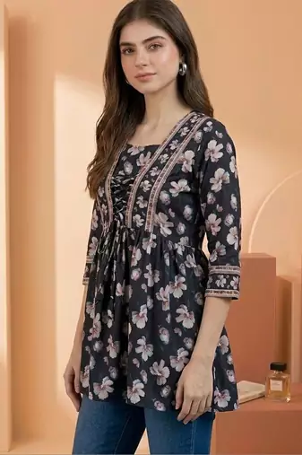 Floral Print Bohemian Top