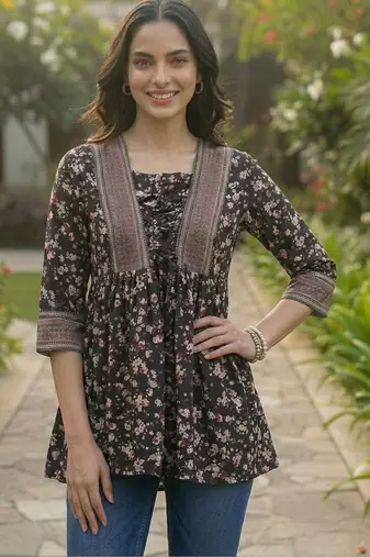 Floral Print Bohemian Top
