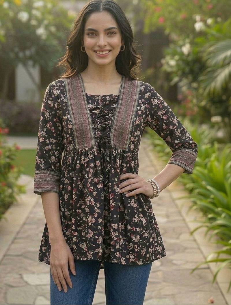 Floral Print Bohemian Top