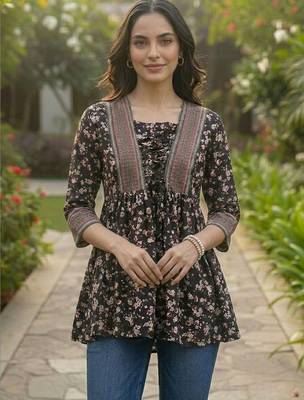 Floral Print Bohemian Top 2