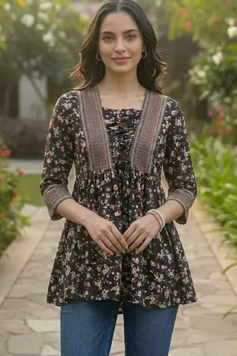 Floral Print Bohemian Top