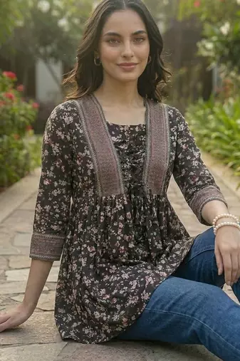 Floral Print Bohemian Top