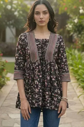 Floral Print Bohemian Top