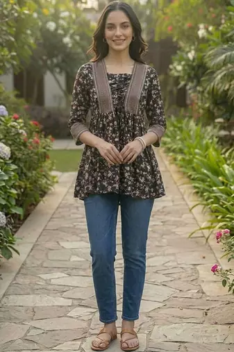 Floral Print Bohemian Top