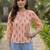 Print Puff Sleeve Ethnic Top