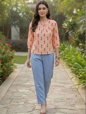 Print Puff Sleeve Ethnic Top 6