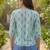 Print Puff Sleeve Ethnic Top