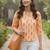 Print Puff Sleeve Ethnic Top