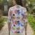 Floral Print Mandarin Collar Puff Sleeve Top