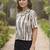 Print Ethnic Satin Shirt Style Top