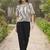 Print Ethnic Satin Shirt Style Top