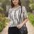 Print Ethnic Satin Shirt Style Top